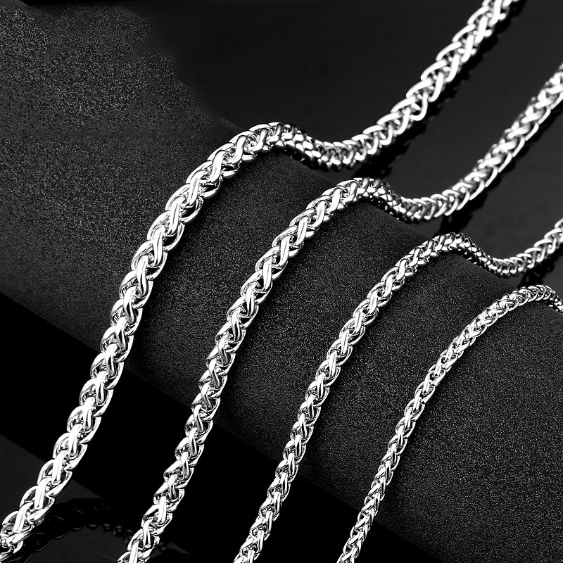 Collar De Cadena De Acero Inoxidable Para Hombre