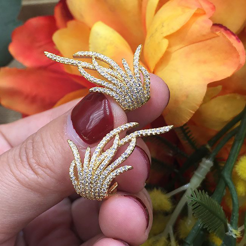 Fashion Silver Copper And Diamond Octopus Earrings
