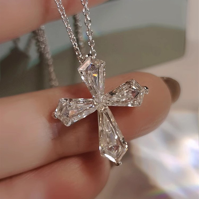 Fashion Silver Copper Cross Necklace