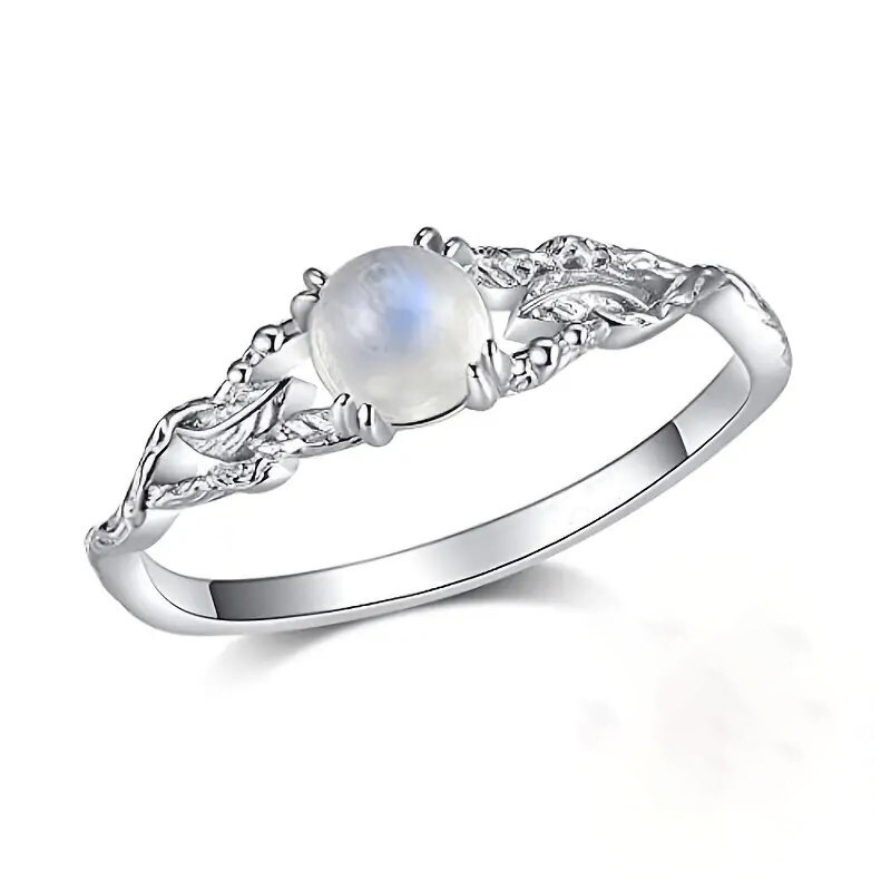 Fashion Silver Copper Round Textured Hollow Ring