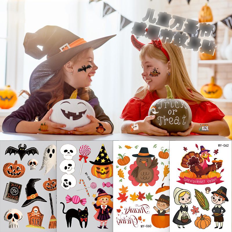 Tatuajes De Dibujos Animados De Halloween Para Niños