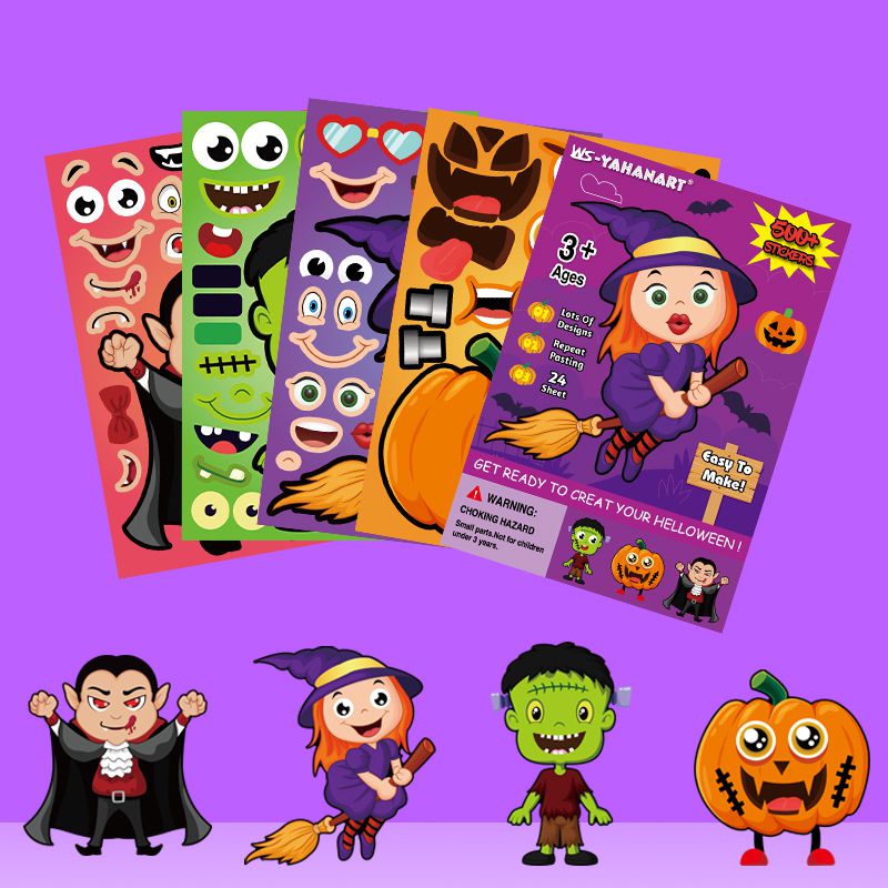 Emoticones De Dibujos Animados De Halloween Para Niños