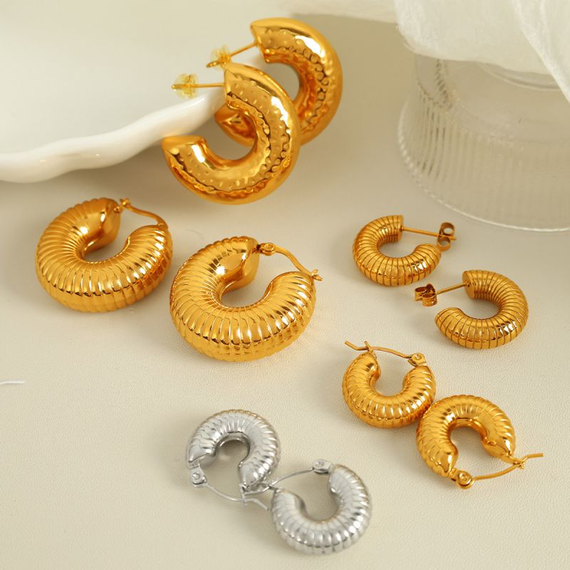 Pendientes Roscados De Acero Titanio