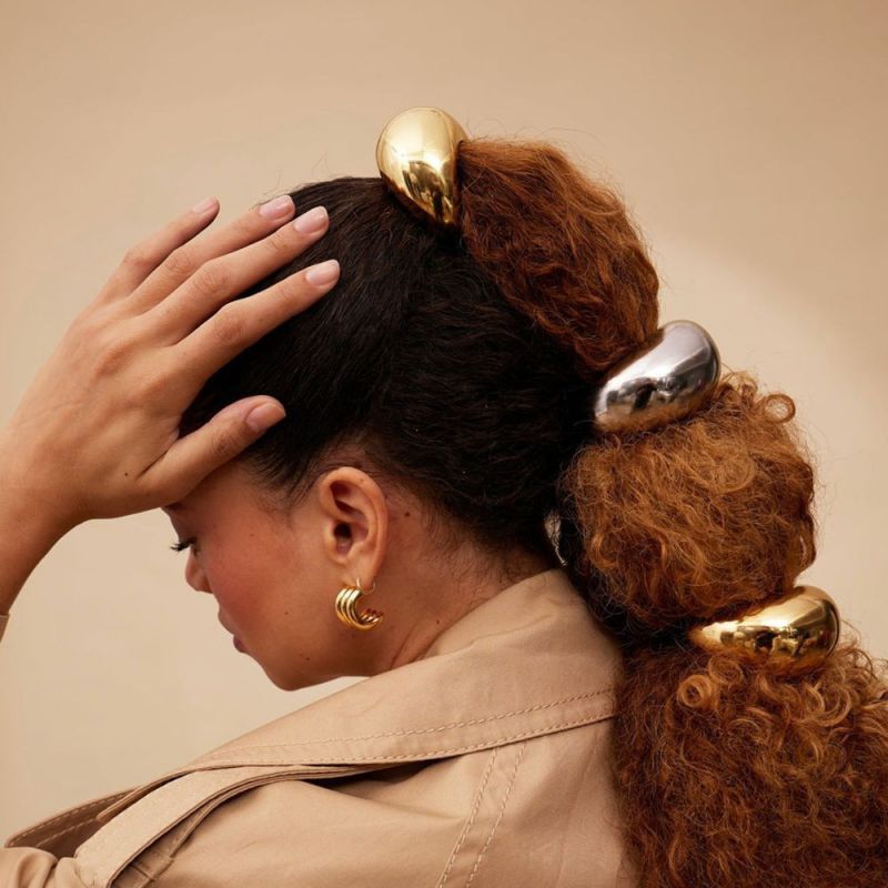 Banda Para El Cabello Curvada De Aleación.
