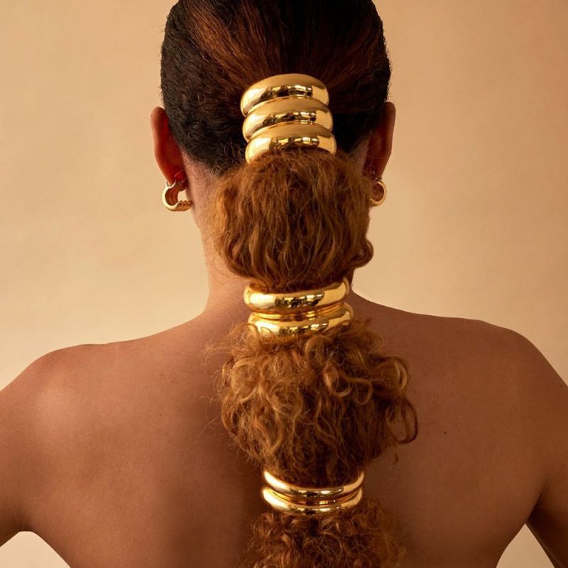 Banda Para El Cabello Curvada De Aleación.