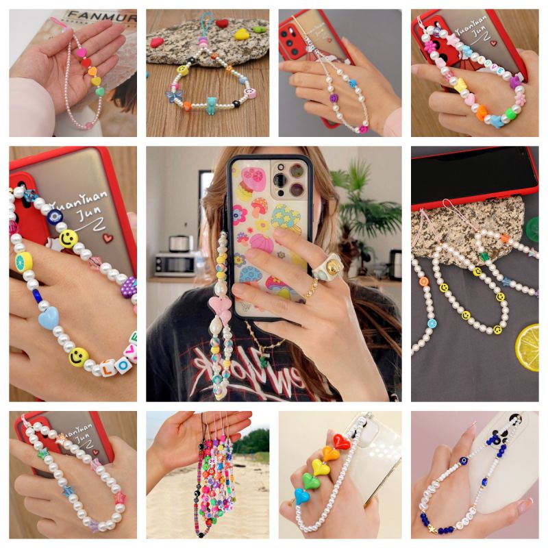Fashion 11# Geometric Beaded Phone Chain
