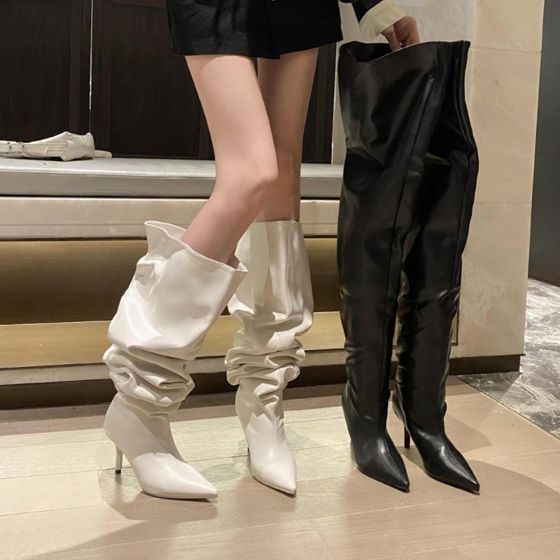 Botas Stiletto Con Punta En Punta