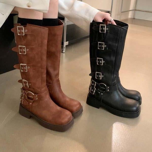 Botas De Tacón Grueso