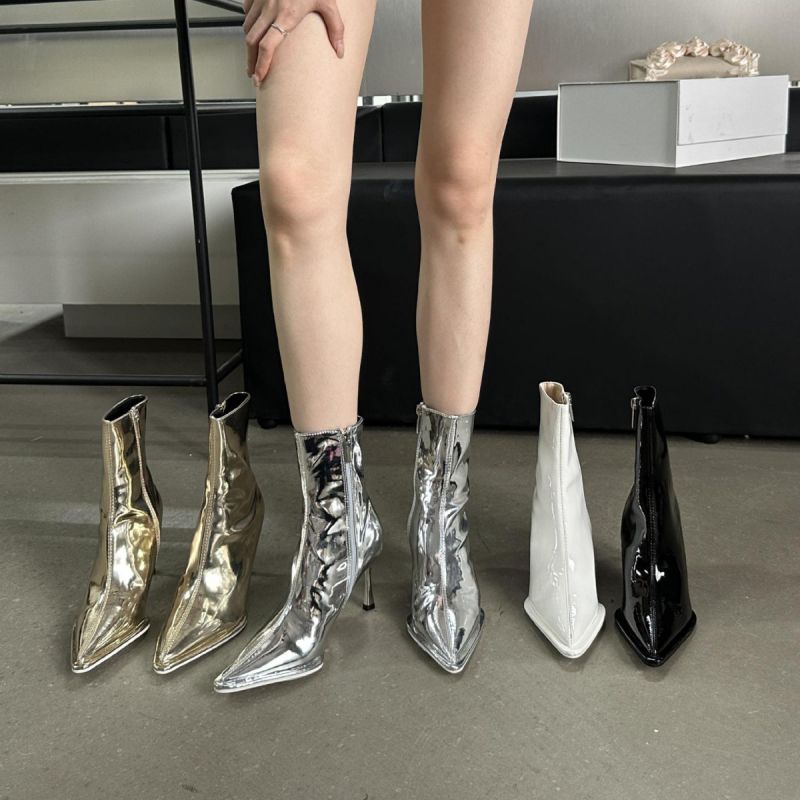 Botines Stiletto Con Punta En Punta