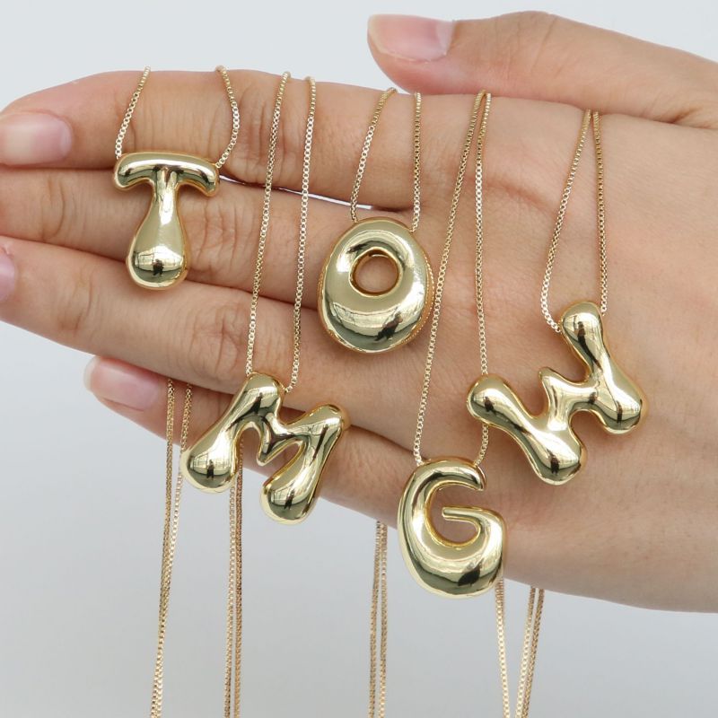 Fashion Necklace Z Copper Gold Plated 26 Letter Necklace