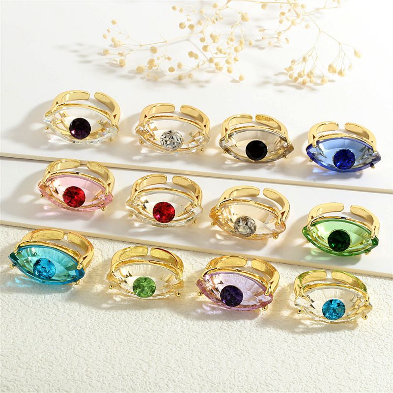 Blue Copper Glass Eye Ring