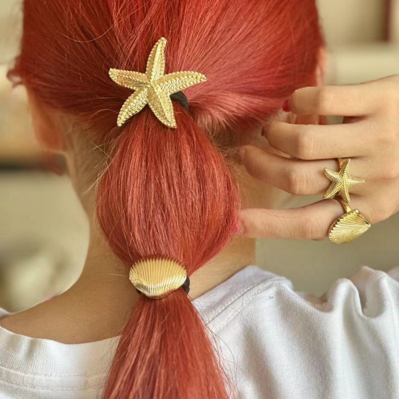 Goma Para El Pelo De Concha De Metal