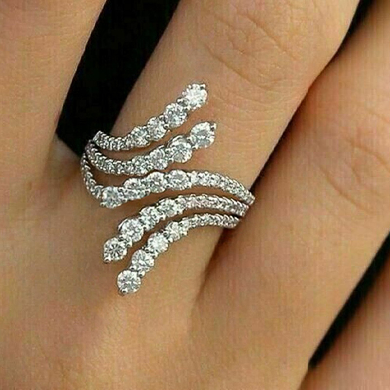 Multilayer Rings 28 Gold Copper Round Diamond Ring :Asujewelry.com