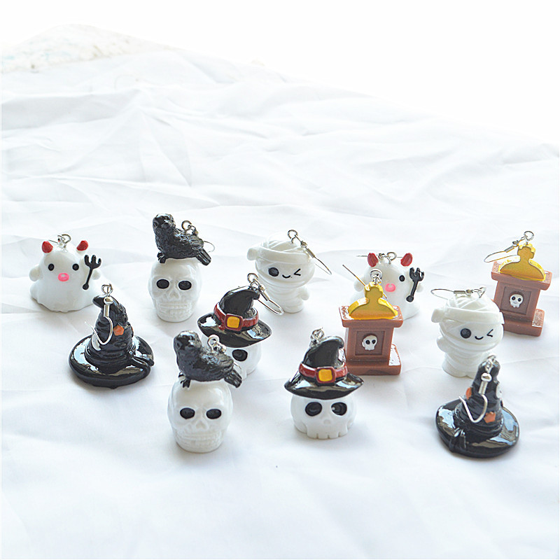 Ghost Resin 3d Halloween Earrings