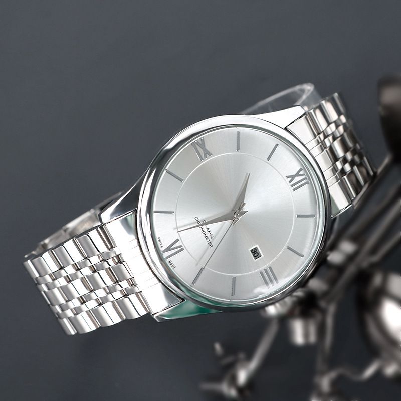 Reloj De Hombre De Metal Con Esfera Redonda