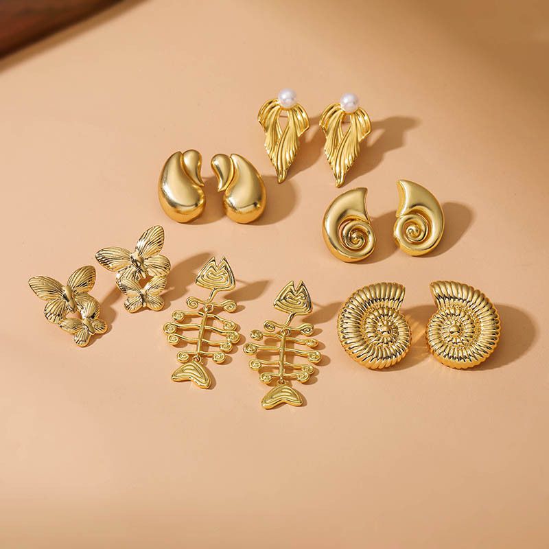 Pendientes De Caracola De Cobre