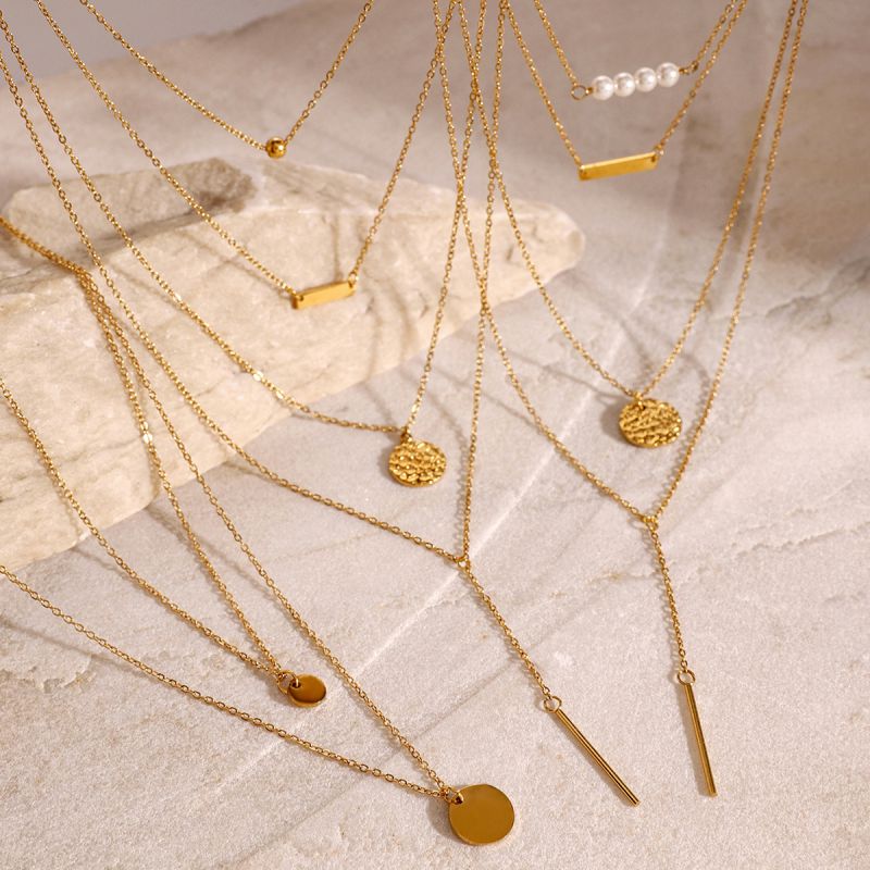 1# Stainless Steel Multi-layer Necklace