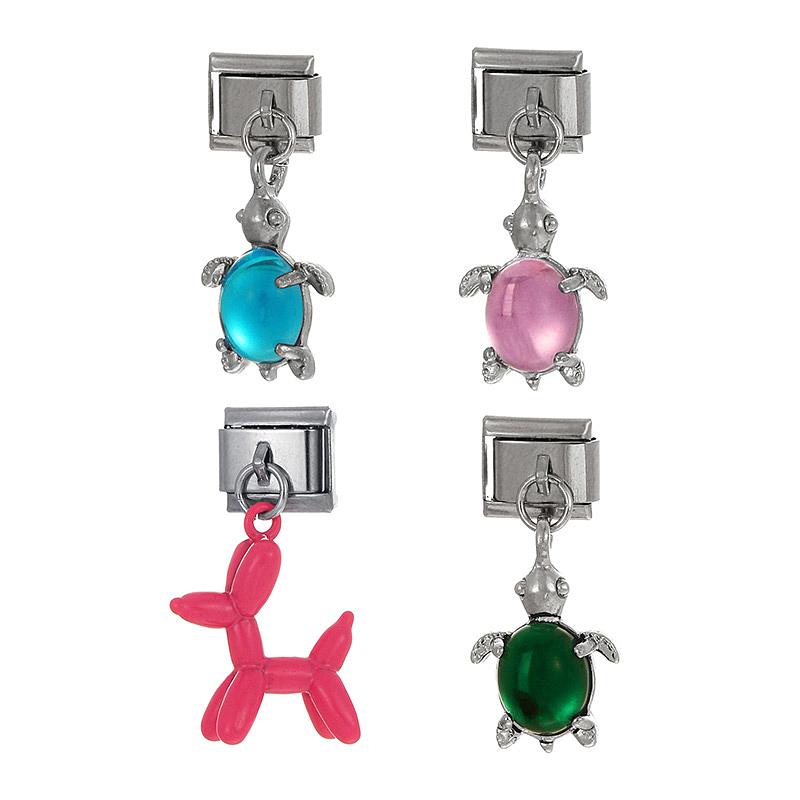 Accesorios Cuadrados Para Perros Con Globos De Acero De Titanio.