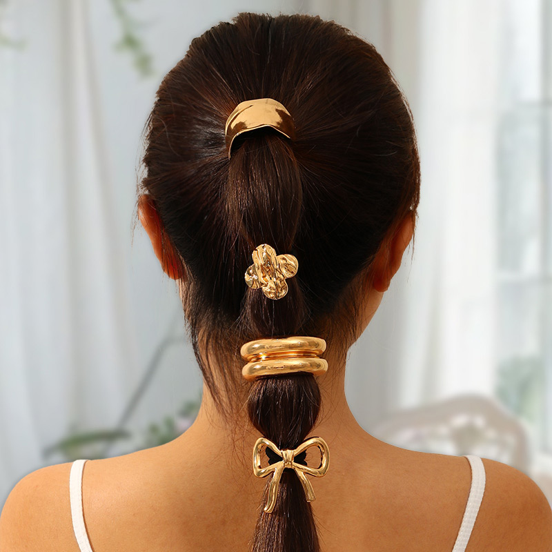 Gold 1 Alloy Lucky Clover Hair Band