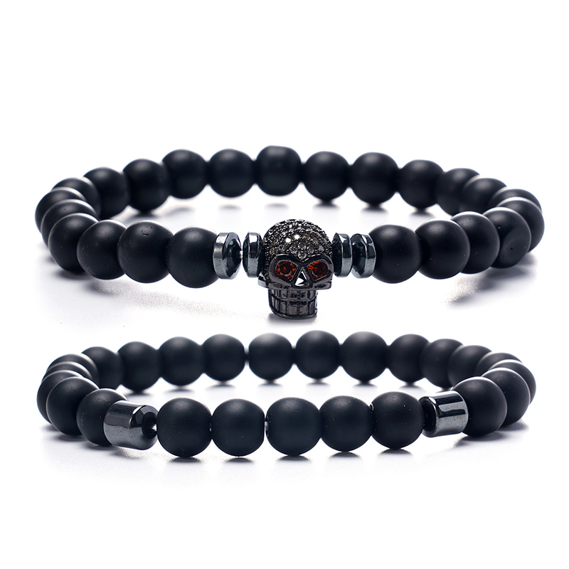 11# Hematite Beaded Bracelet Set For Men