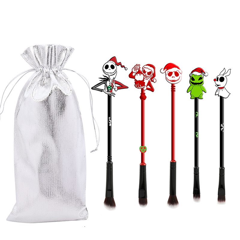 The Nightmare Before Christmas Set Metallic Geometric Halloween Makeup Brush Set