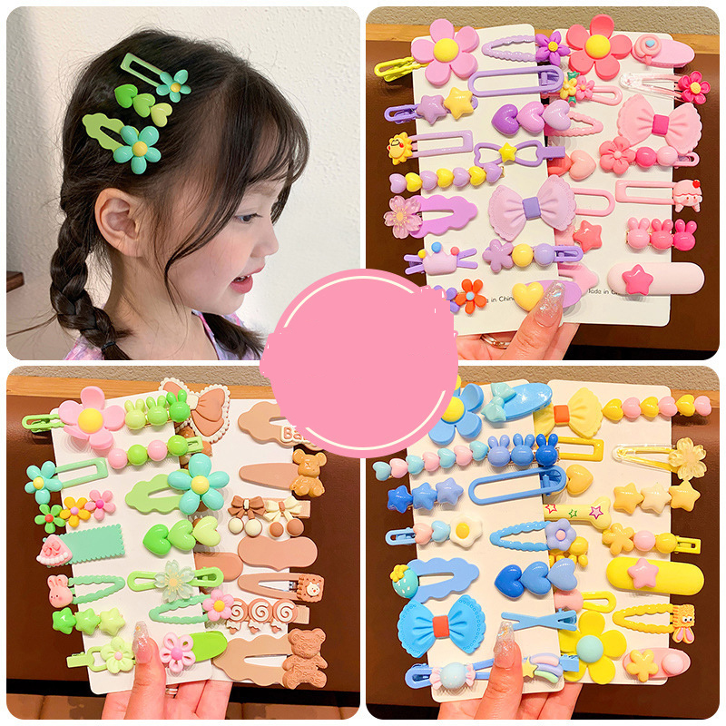 Blue Resin Cartoon Children's Hairpin