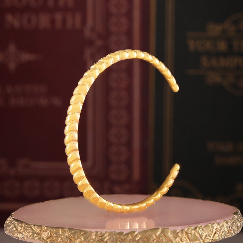 Gold Titanium Steel Thread Bracelet