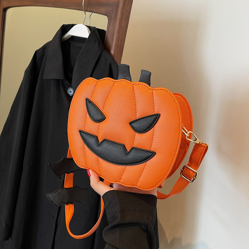 Orange Rage Halloween Pumpkin Crossbody Bag