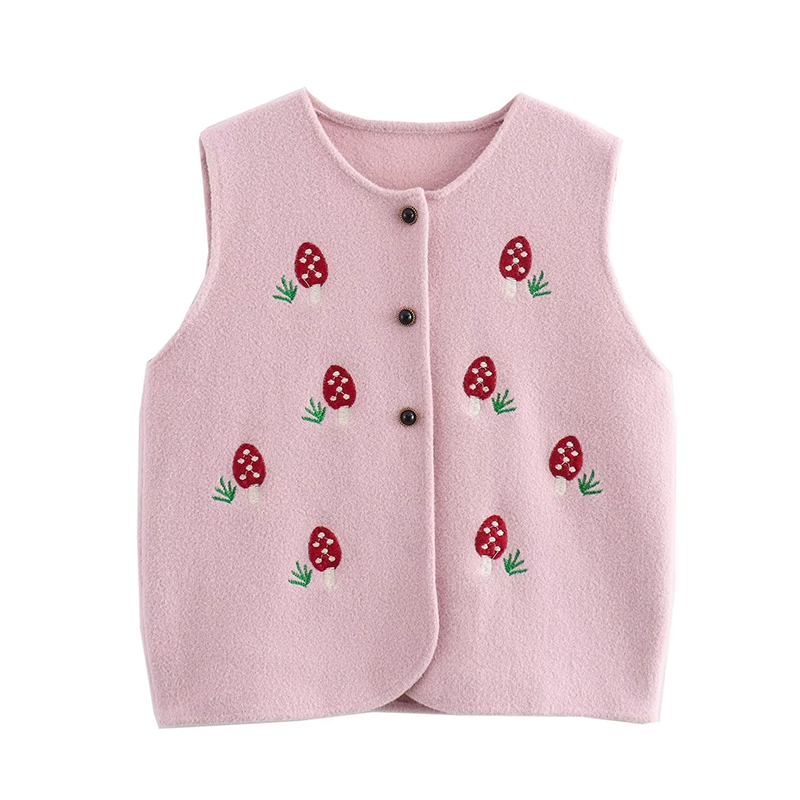 Pink Strawberry Knitted Vest