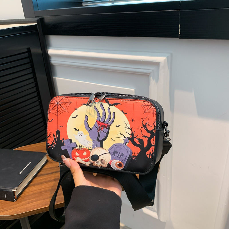 Section 5 Pu Halloween Print Crossbody Bag