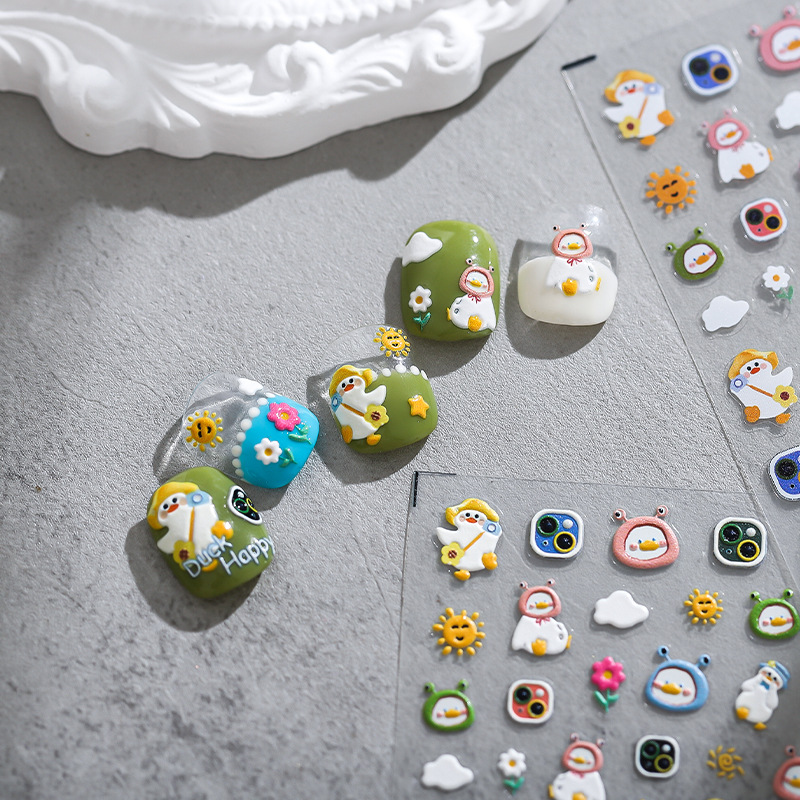 Pegatinas Para Decoración De Uñas Con Estampados De Dibujos Animados