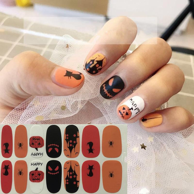Pegatinas Para Uñas Con Estampados De Halloween