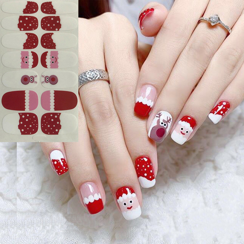 Pegatinas Para Decoración De Uñas Con Estampados Navideños