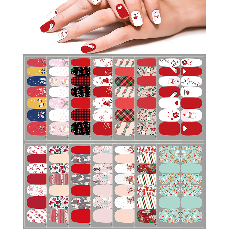 Pegatinas Para Decoración De Uñas Con Estampados Navideños