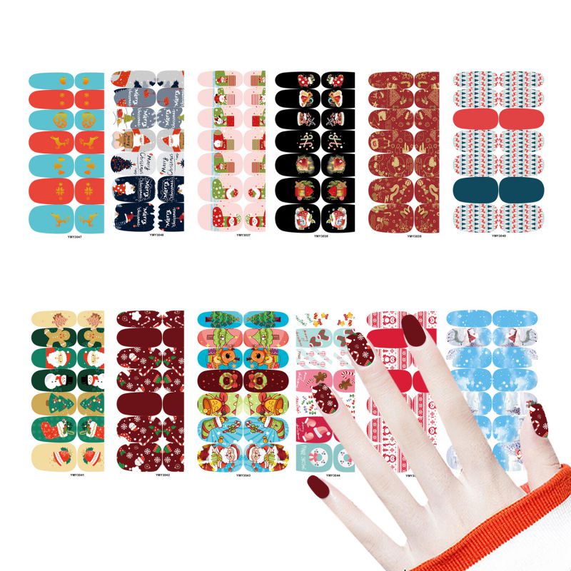 Pegatinas Para Decoración De Uñas Con Estampados Navideños