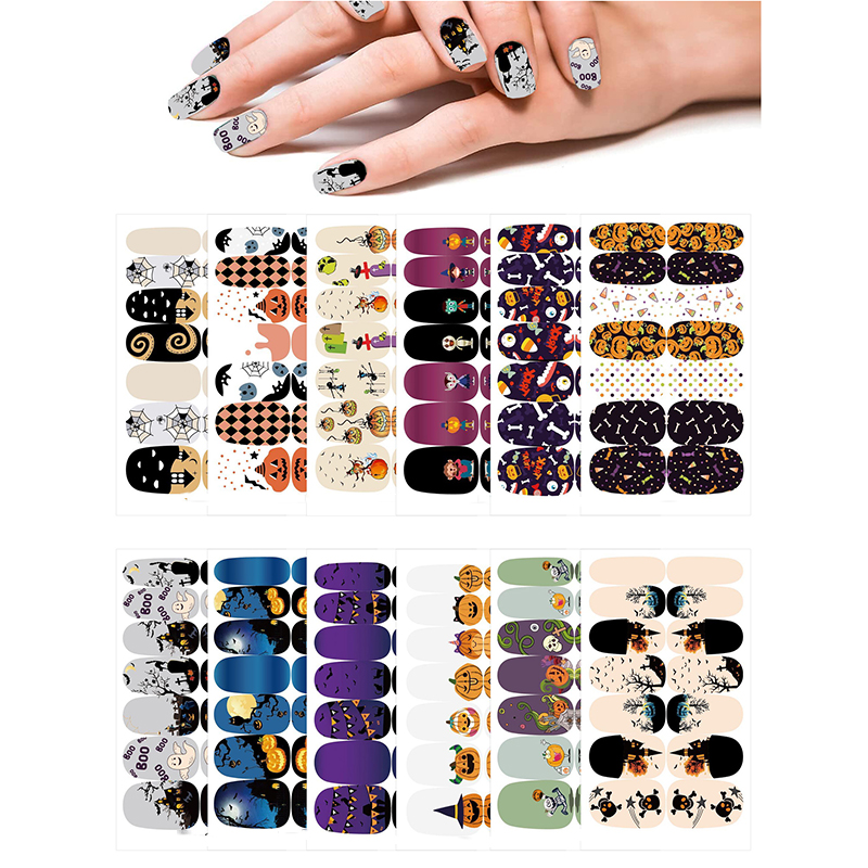 Pegatinas Para Uñas Con Estampados De Halloween