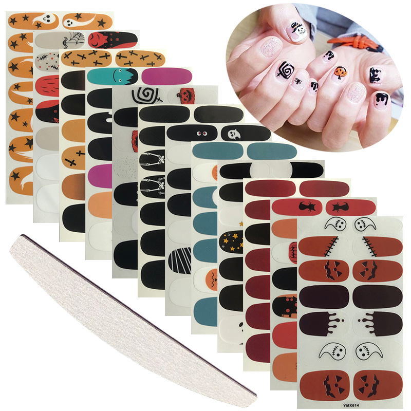 Pegatinas Para Uñas Con Estampados De Halloween