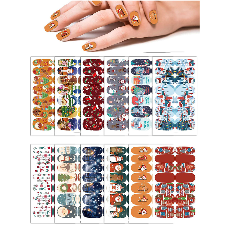 Pegatinas Para Decoración De Uñas Con Estampados Navideños