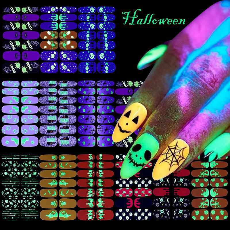 Pegatinas Para Uñas Con Estampados De Halloween