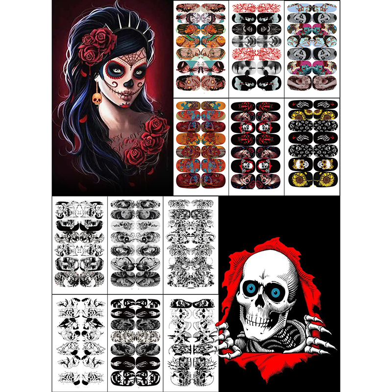 Pegatinas Para Uñas Con Estampados De Halloween