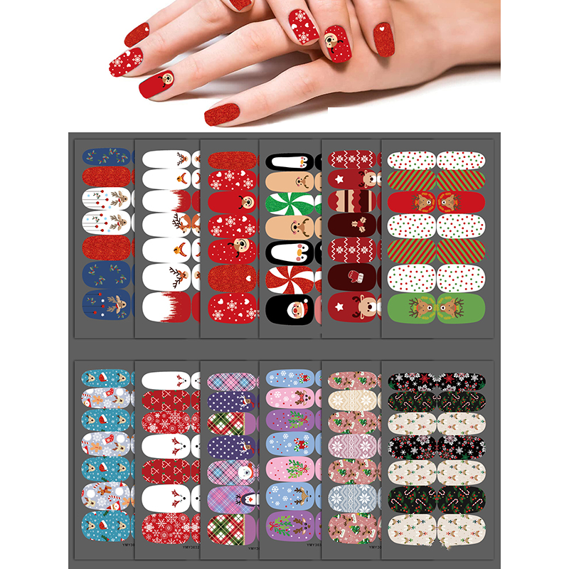 Pegatinas Para Decoración De Uñas Con Estampados Navideños