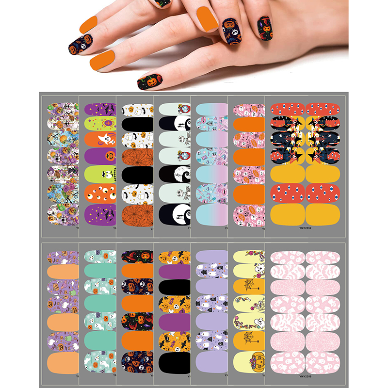 Pegatinas Para Uñas Con Estampados De Halloween