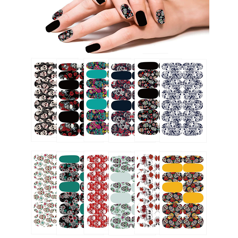 Pegatinas Para Uñas Con Estampados De Halloween