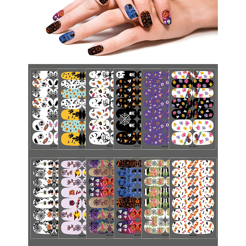 Pegatinas Para Uñas Con Estampados De Halloween