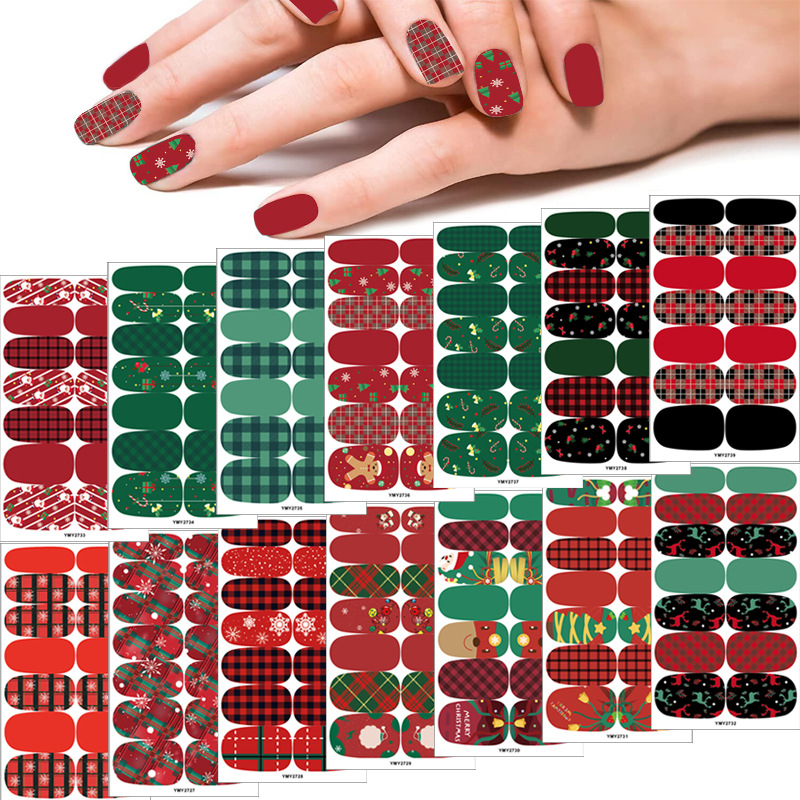 Pegatinas Para Decoración De Uñas Con Estampados Navideños