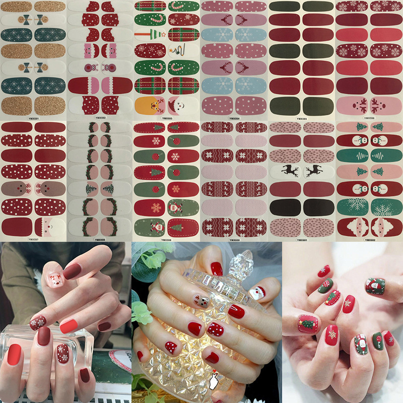 Juego De Decoración De Uñas Con Estampado Navideño