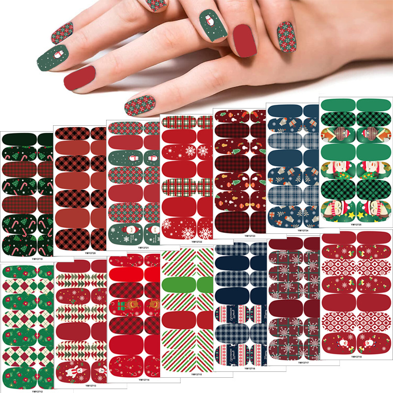 Pegatinas Para Decoración De Uñas Con Estampados Navideños