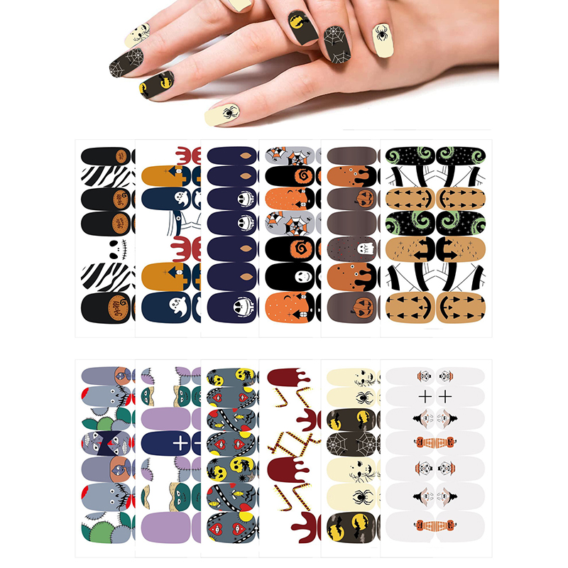 Pegatinas Para Uñas Con Estampados De Halloween