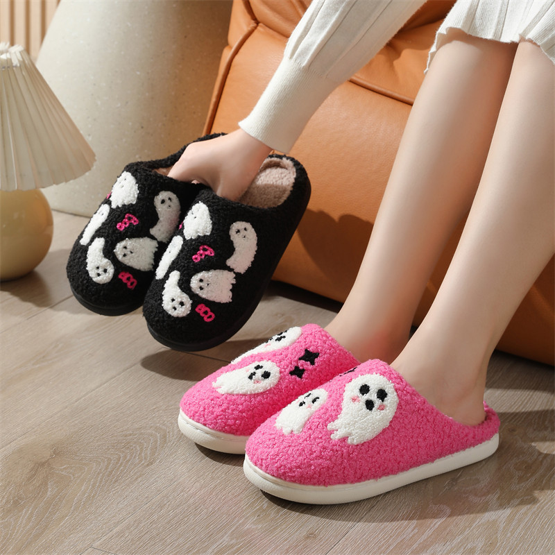 Pantuflas De Algodón Con Estampado De Halloween