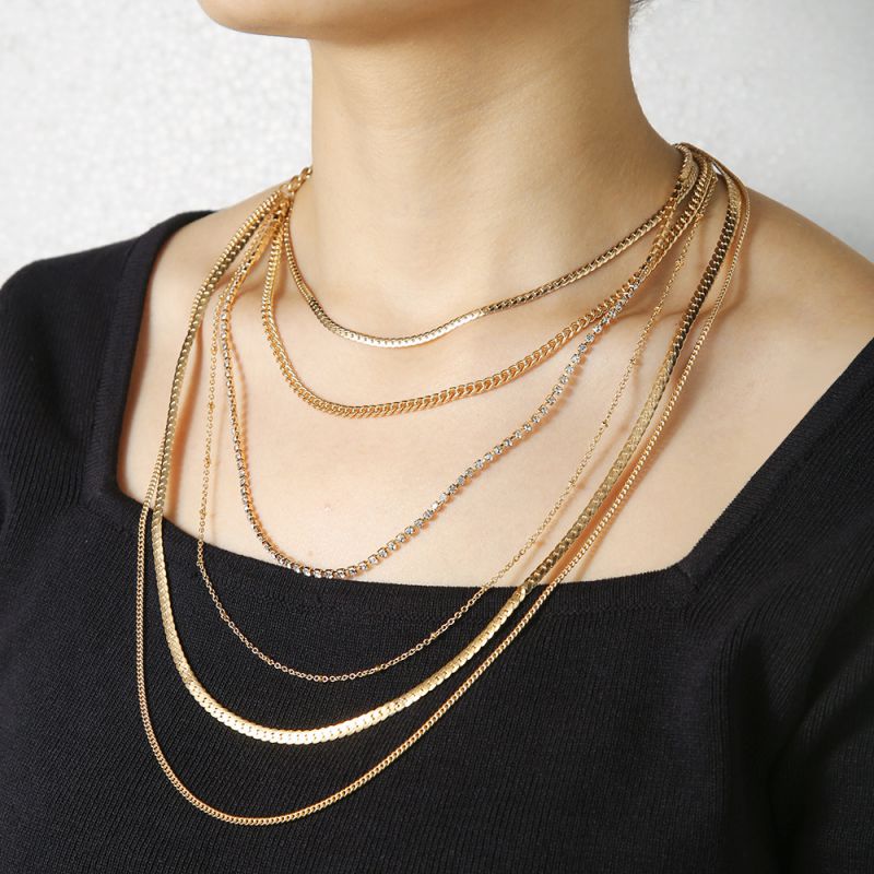 Gold Layered Chain Necklace